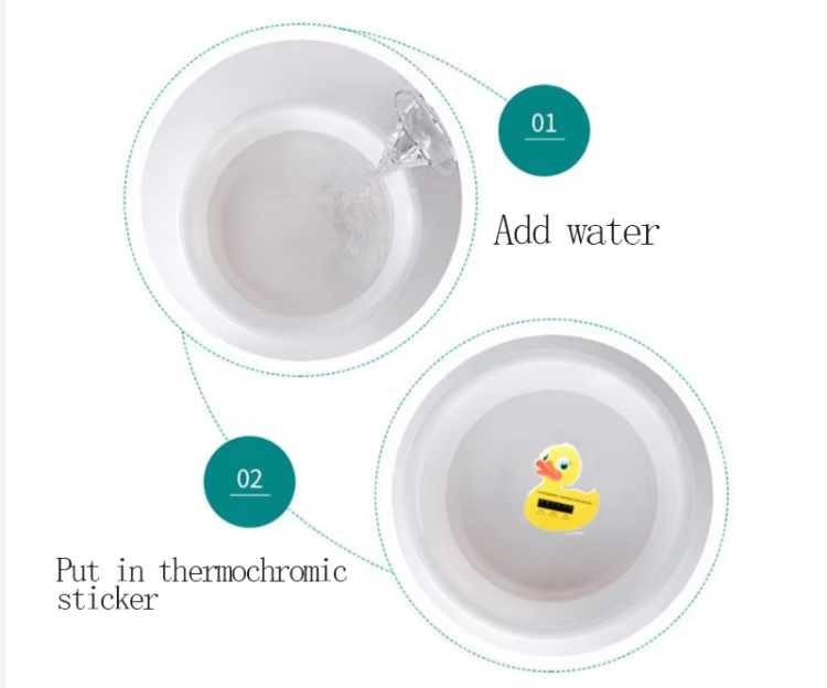 Cute Design Plastic Water Thermometer Duck Card with Glue (2) Cute Design Plastic Water Thermometer Duck Card with Glue (2)