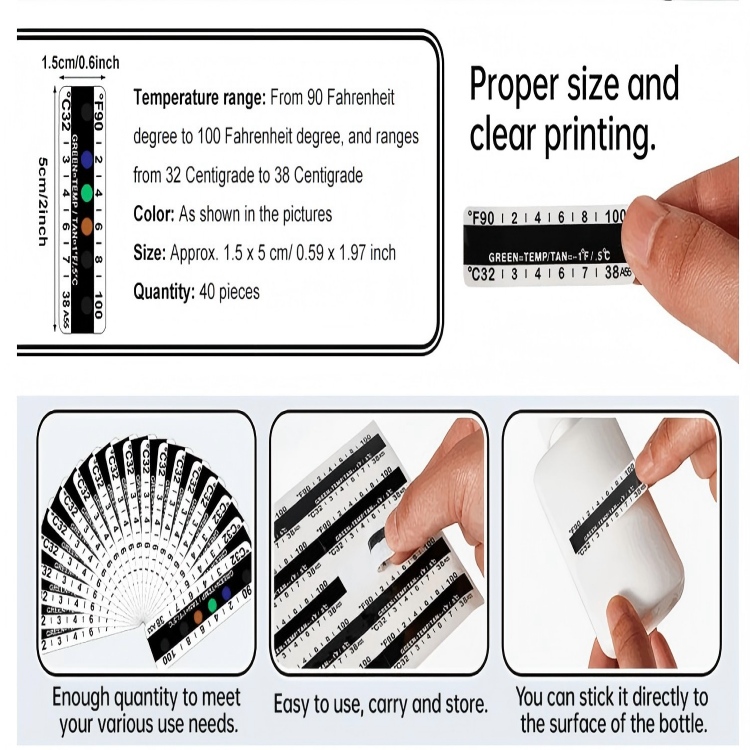 LCD Stick On Thermometer Strip for Urine Cup (2) LCD Stick On Thermometer Strip for Urine Cup (2)
