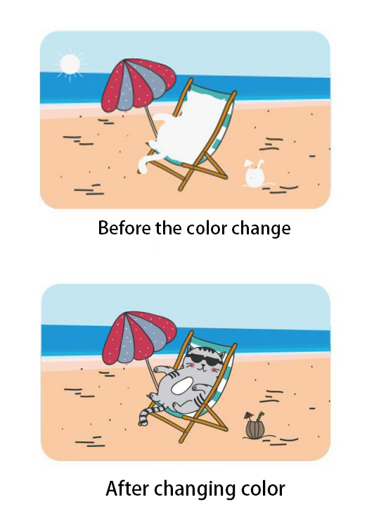 Water Sensitive Color Changing Card Sticker (2) Water Sensitive Color Changing Card Sticker (2)