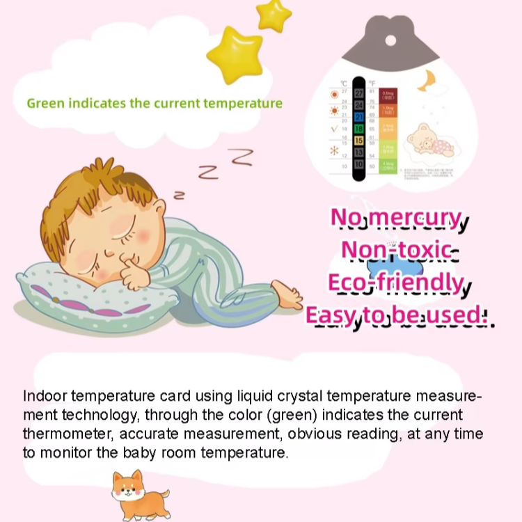 Cartoon Paper Card with Thermometer for Baby Room (2) Cartoon Paper Card with Thermometer for Baby Room (2)
