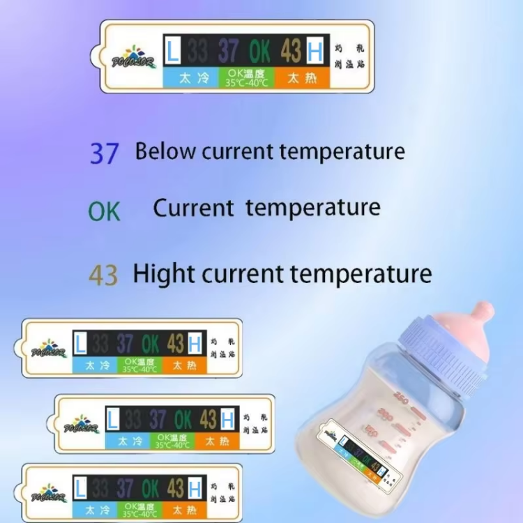 Baby Milk Bottle Water Temperature Display Sticker (2) Baby Milk Bottle Water Temperature Display Sticker (2)