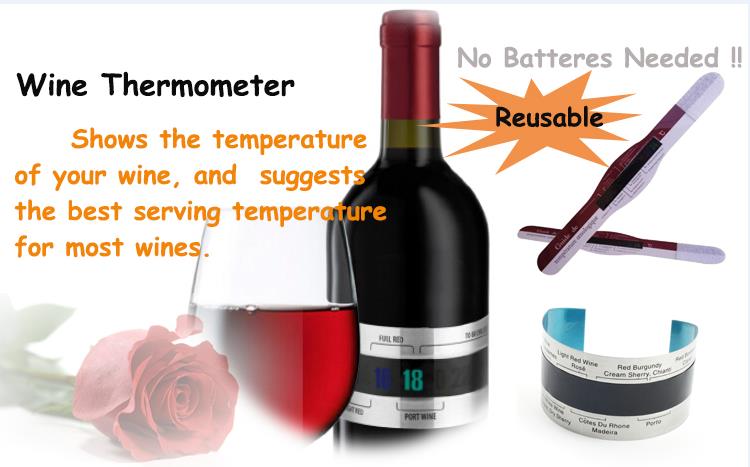 Plastic Wine Beer Thermometer Card 4