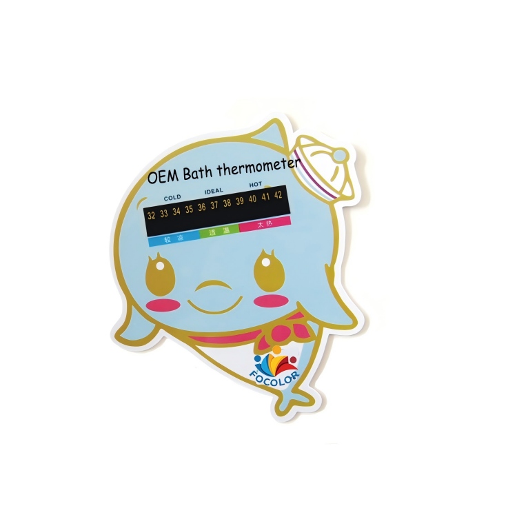 Flexible Reusable Cartoon Thermometer Card for Baby Bath