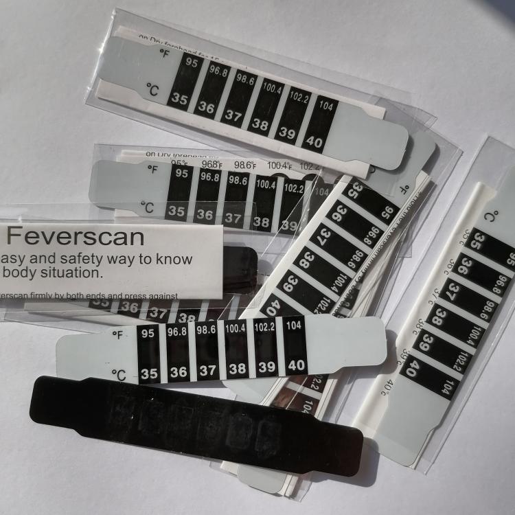 Plastic Liquid Crystal Body Fever Temperature Test Card (3)