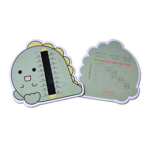 Cartoon Paper Card with Thermometer for Baby Room