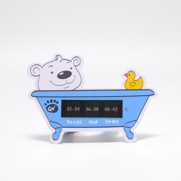 Flexible Reusable Cartoon Thermometer Card for Baby Bath