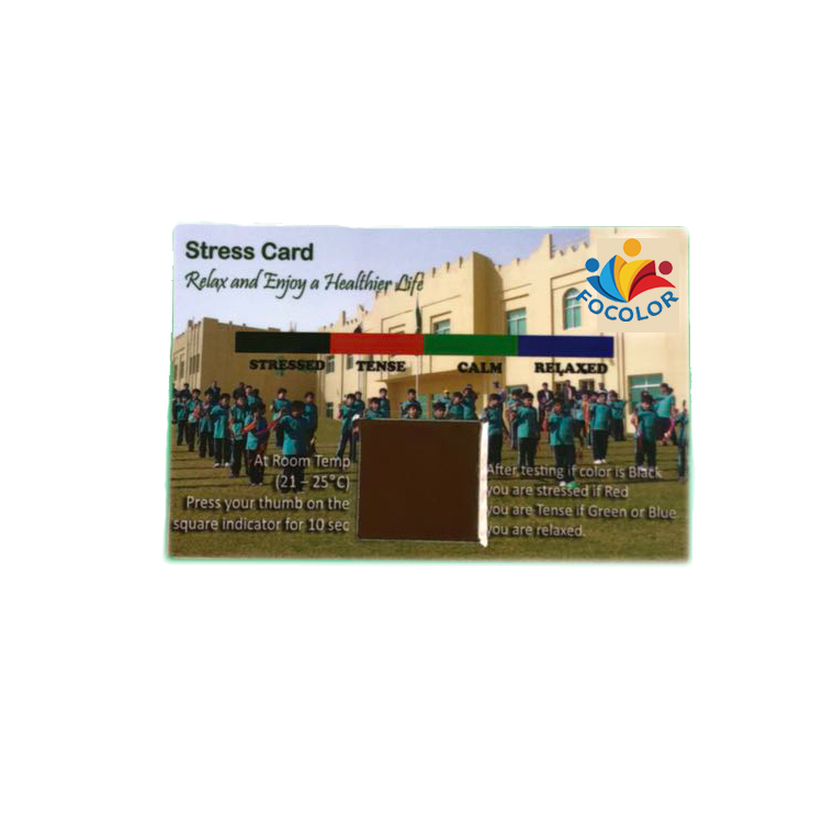 Advertisement PVC Color Changing Stress Test Card