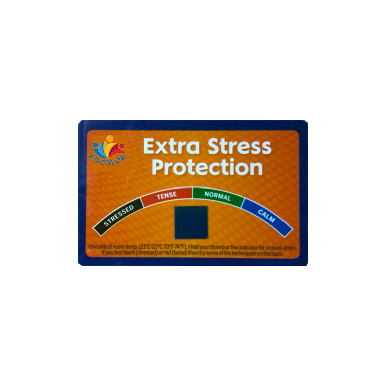 Advertisement PVC Color Changing Stress Test Card