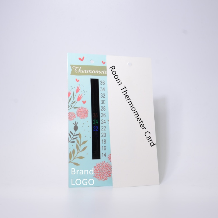 Cartoon Paper Card with Thermometer for Baby Room