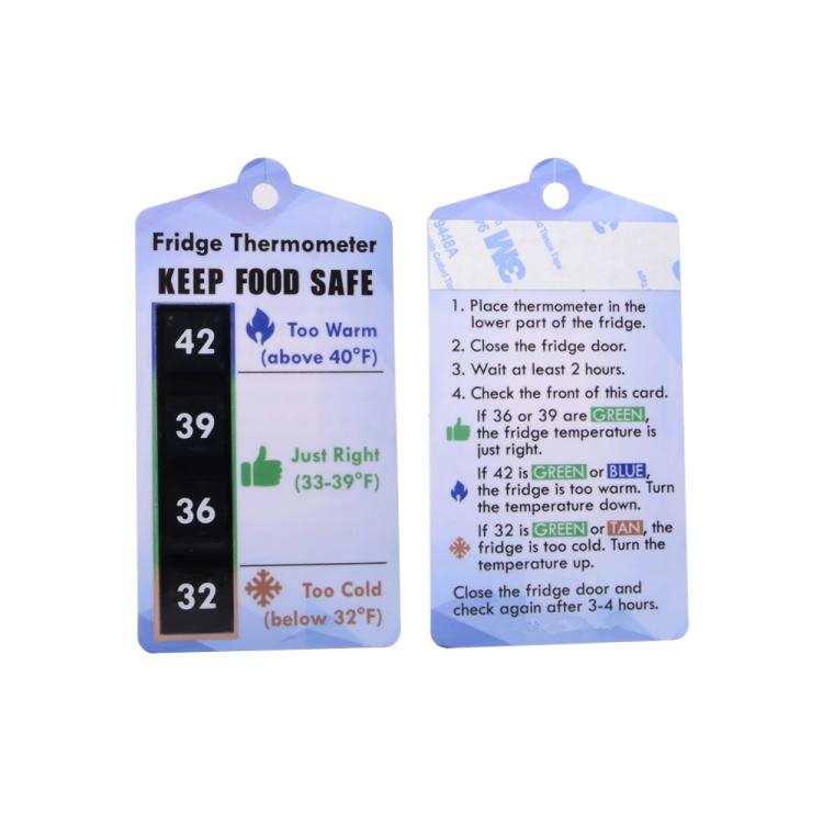Reusable Suspensible Plastic Fridge Thermometer Card