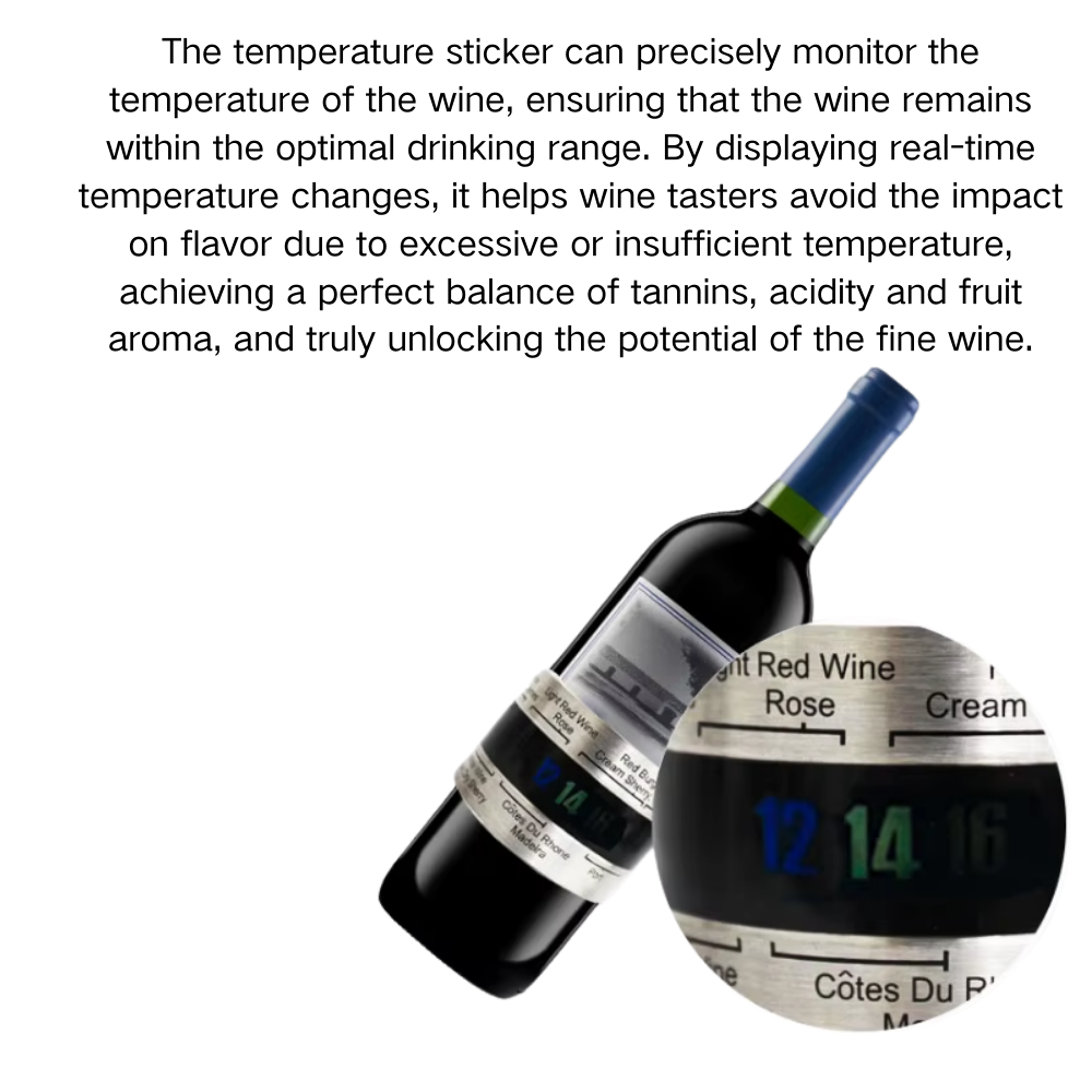 Plastic Wine Beer Thermometer Card