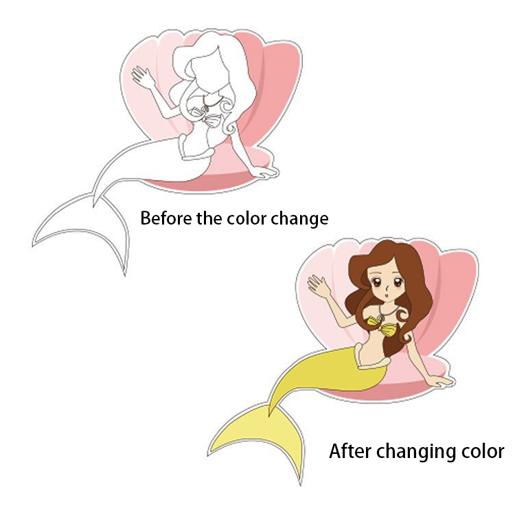 Water Sensitive Color Changing Card Stickers