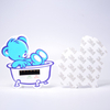 Cute Design Plastic Water Thermometer Duck Card with Glue