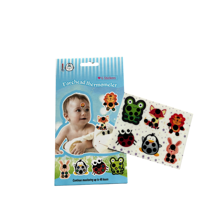 Cartoon Forehead Thermometer Sticker