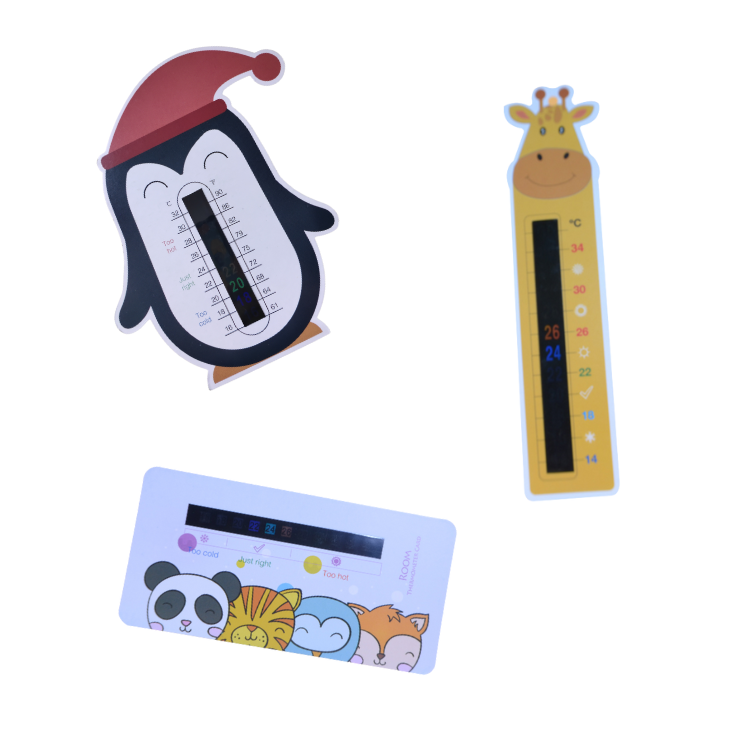 Liquid Crystal Room Wall Thermometer Card